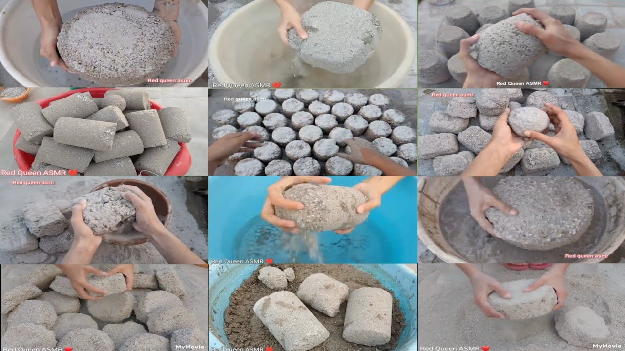 ASMR Edits White🤍Grainy Sand Crumbling Compilation 🥰||Dry+Water Crumbling 🤤😋