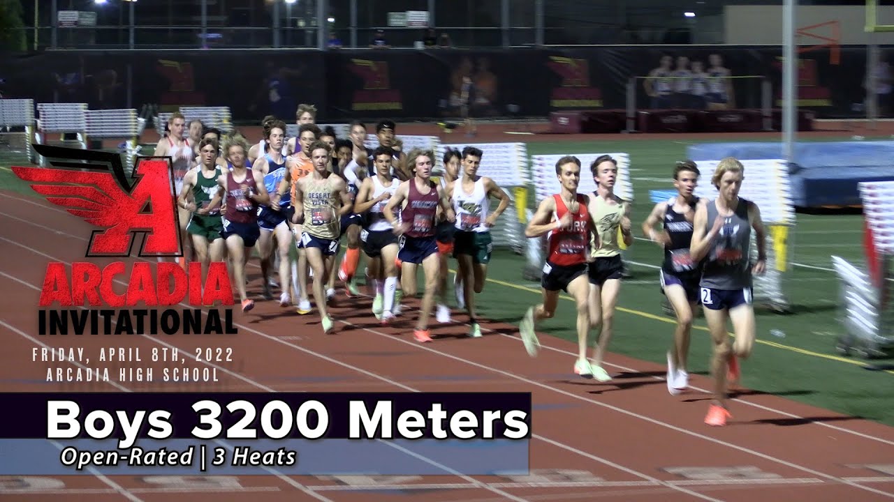 2022 TF - Arcadia Invite - 3200 Meters (Boys, Open/Rated, 3 heats)