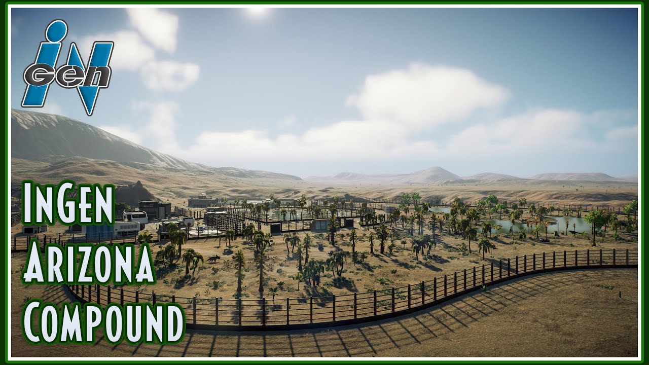 InGen Arizona Compound | Jurassic World Evolution 2 | Speedbuild | Sandbox | MODDED