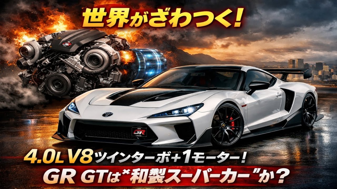 🚀🔥⚙️【世界がざわつく】4.0L V8ツインターボ＋1モーター！GR GTは“和製スーパーカー”か？