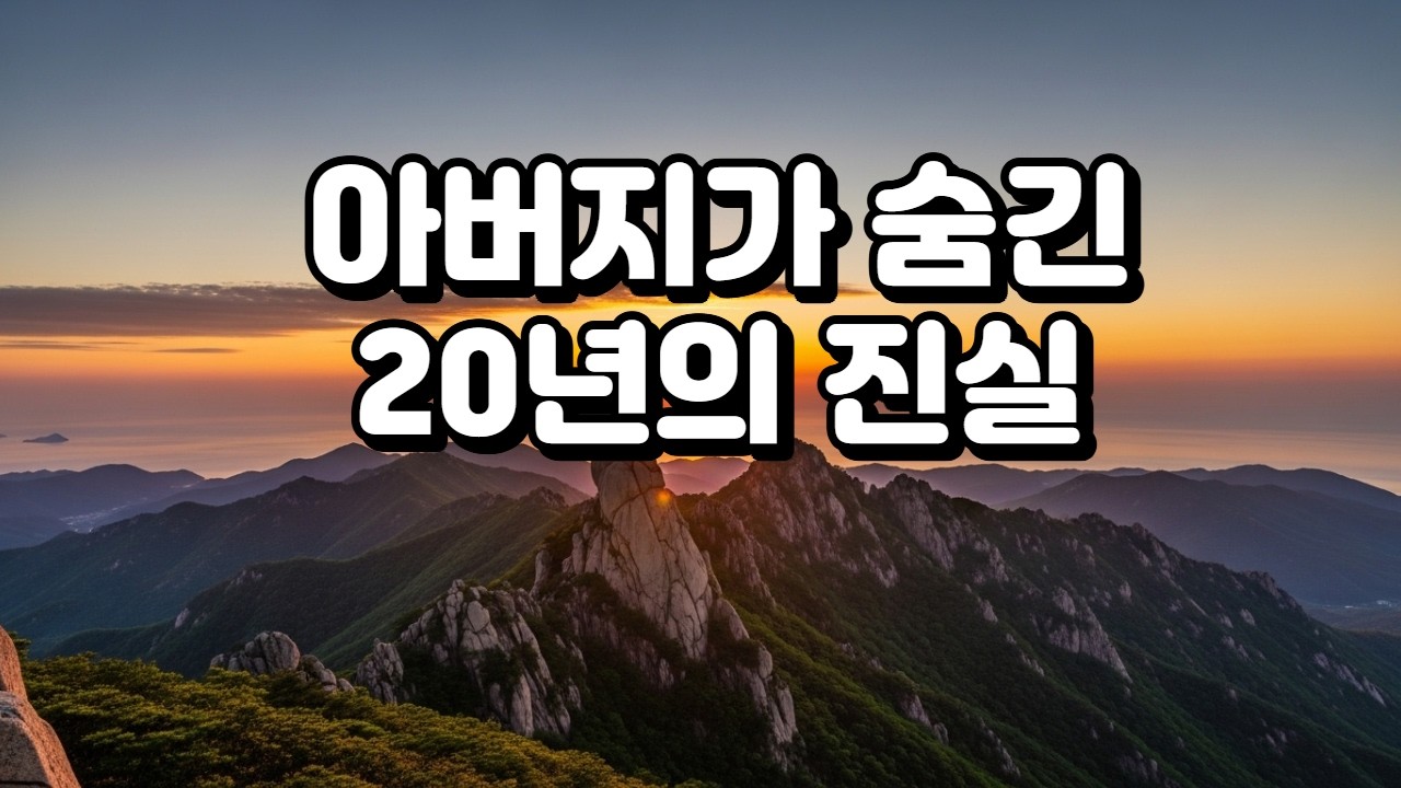 아버지가 숨긴 20년의 진실#감동스토리#오디오북#아버지이야기#가족드라마#눈물주의#반전스토리#진실#부모의사랑#인생이야기#한국감성