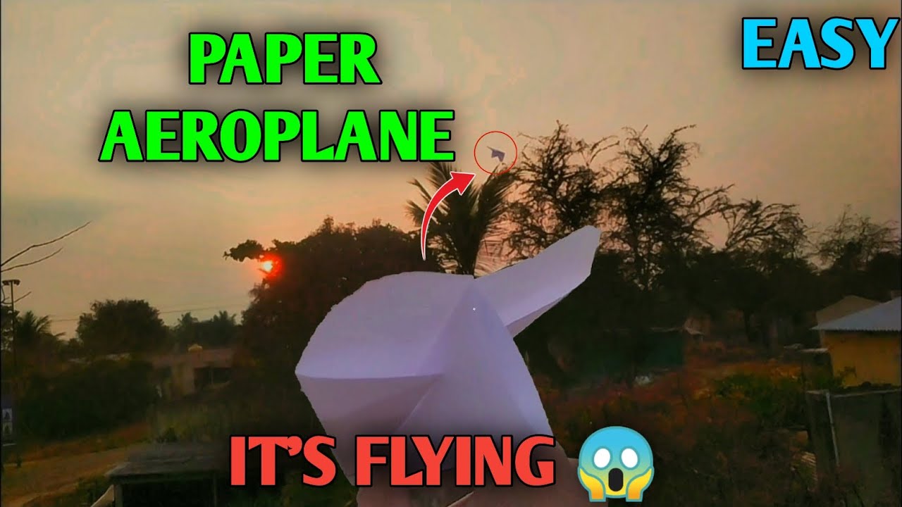 FLIES OVER 100 FEET!!! How to Make an EASY Paper Airplane in 2 Minutes | IT'S Flying is amazing |