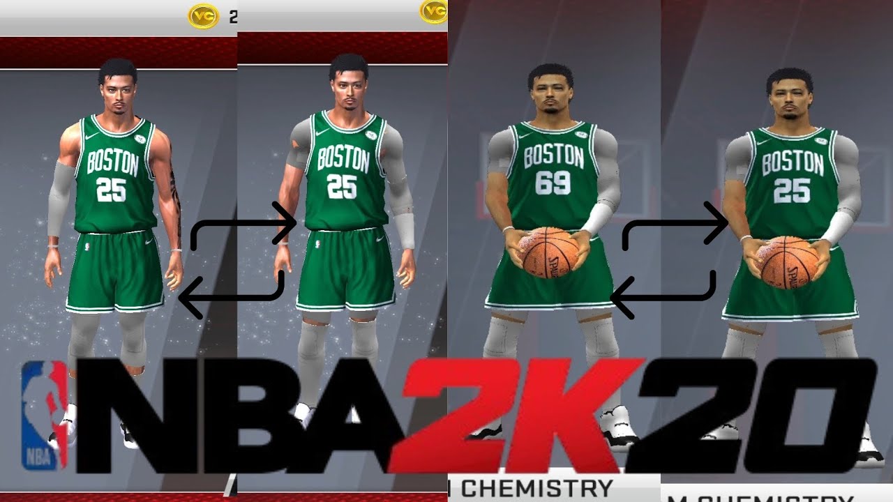 NBA 2K20 MOBILE - Toutorial how to copy player accessories and change jersey number using "JD MOD"