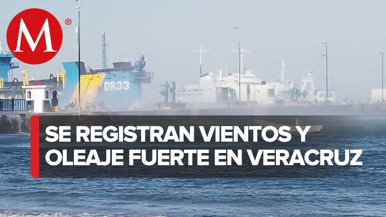 ¡Nortazo en Veracruz! Cierran puertos, playas y centros recreativos por fuertes vientos
