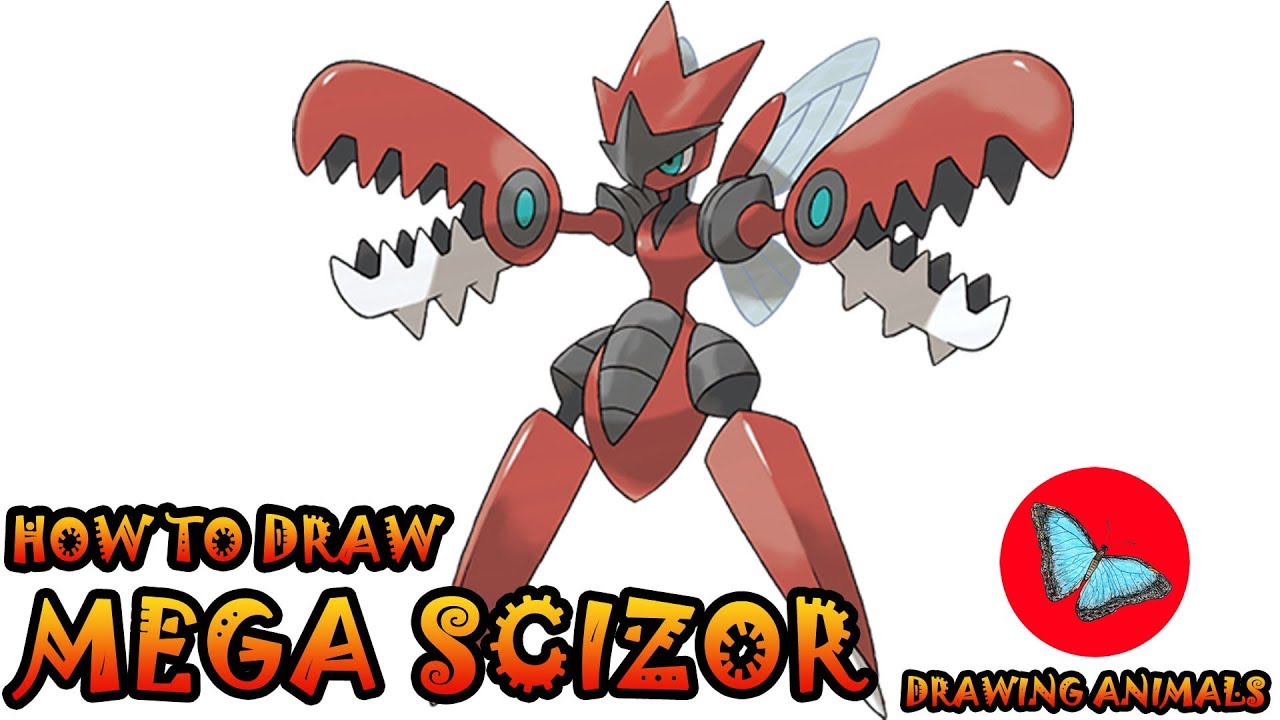 How To Draw Mega Scizor Pokemon | Drawing Animals