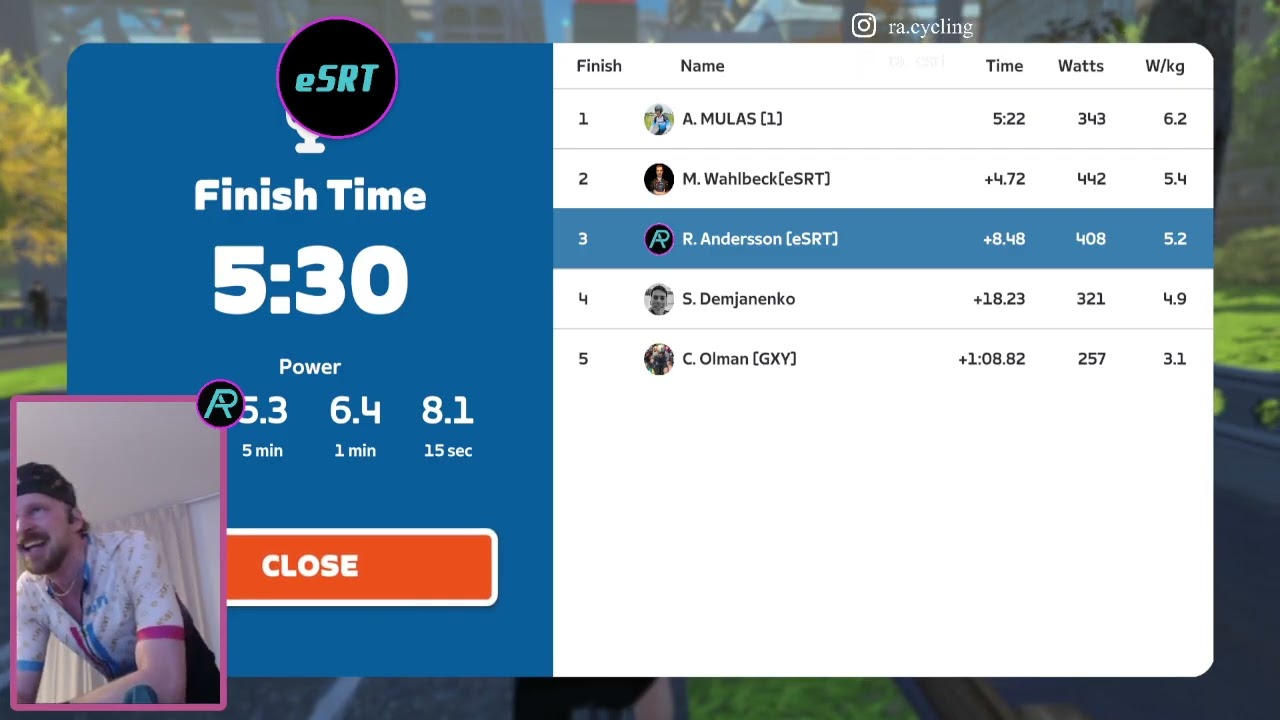 8/2/25 - Highlight: Zwift iTT (A) - ENG/SWE