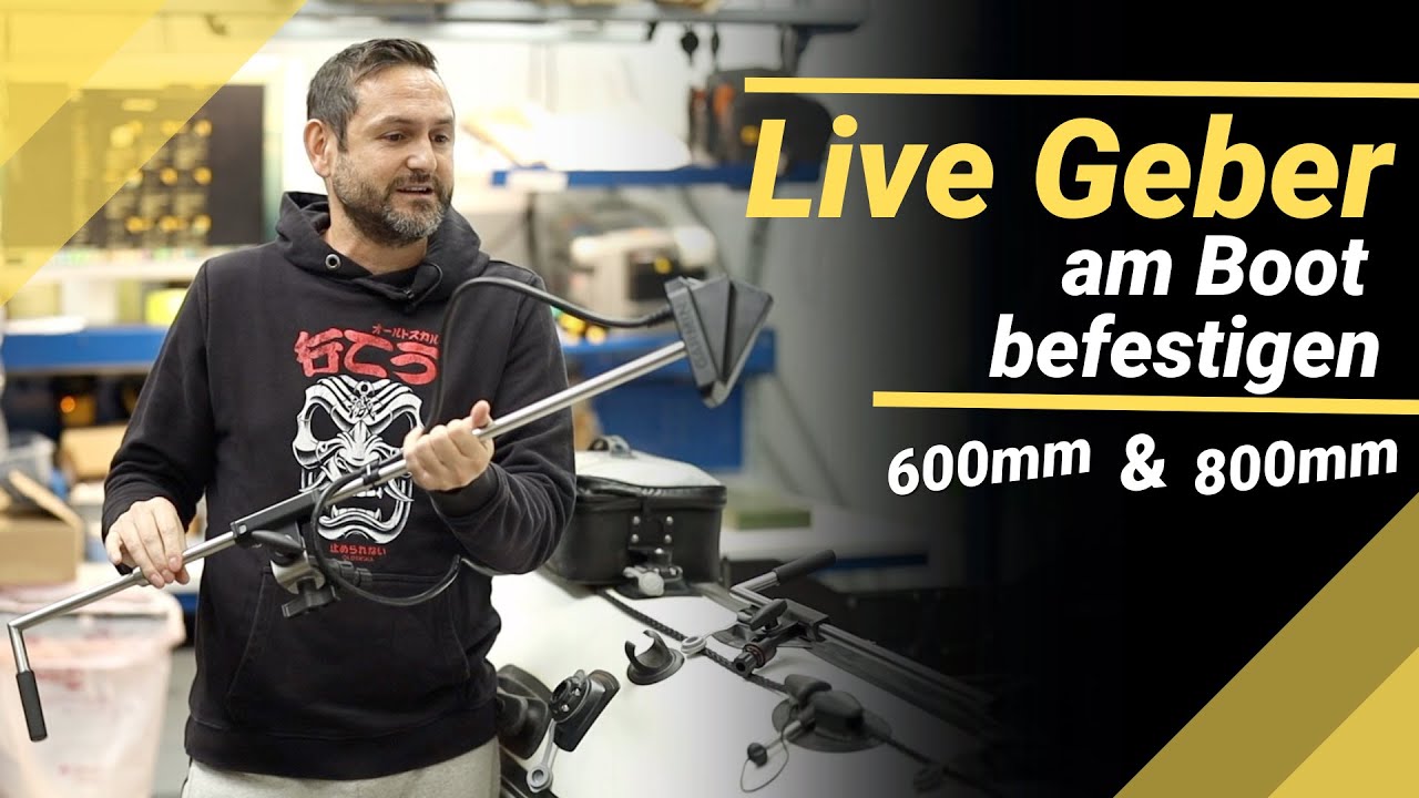 Live Echolote wie Garmin Live Scope, Humminbird Mega Live& Lowrance Active Target am Boot befestigen