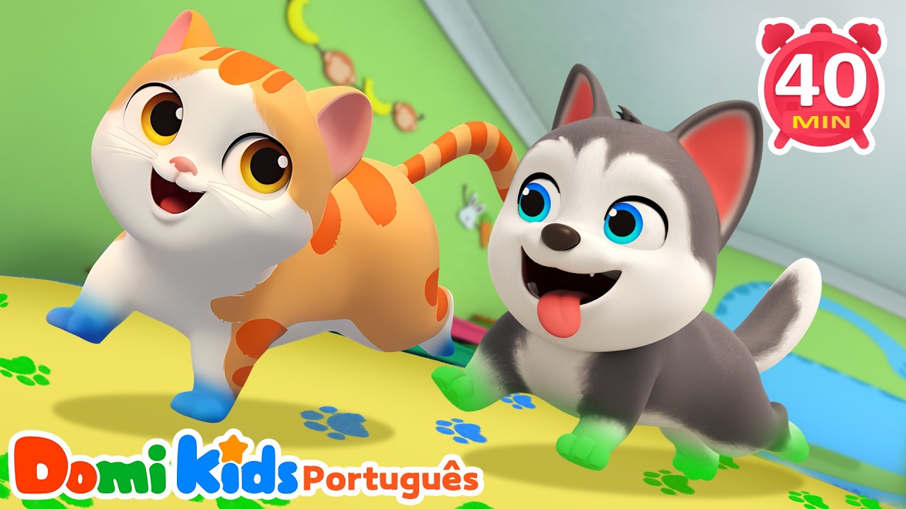 O Cachorro Bingo 🎵| Cante em Português & English | Domi Kids Festa dos Animais