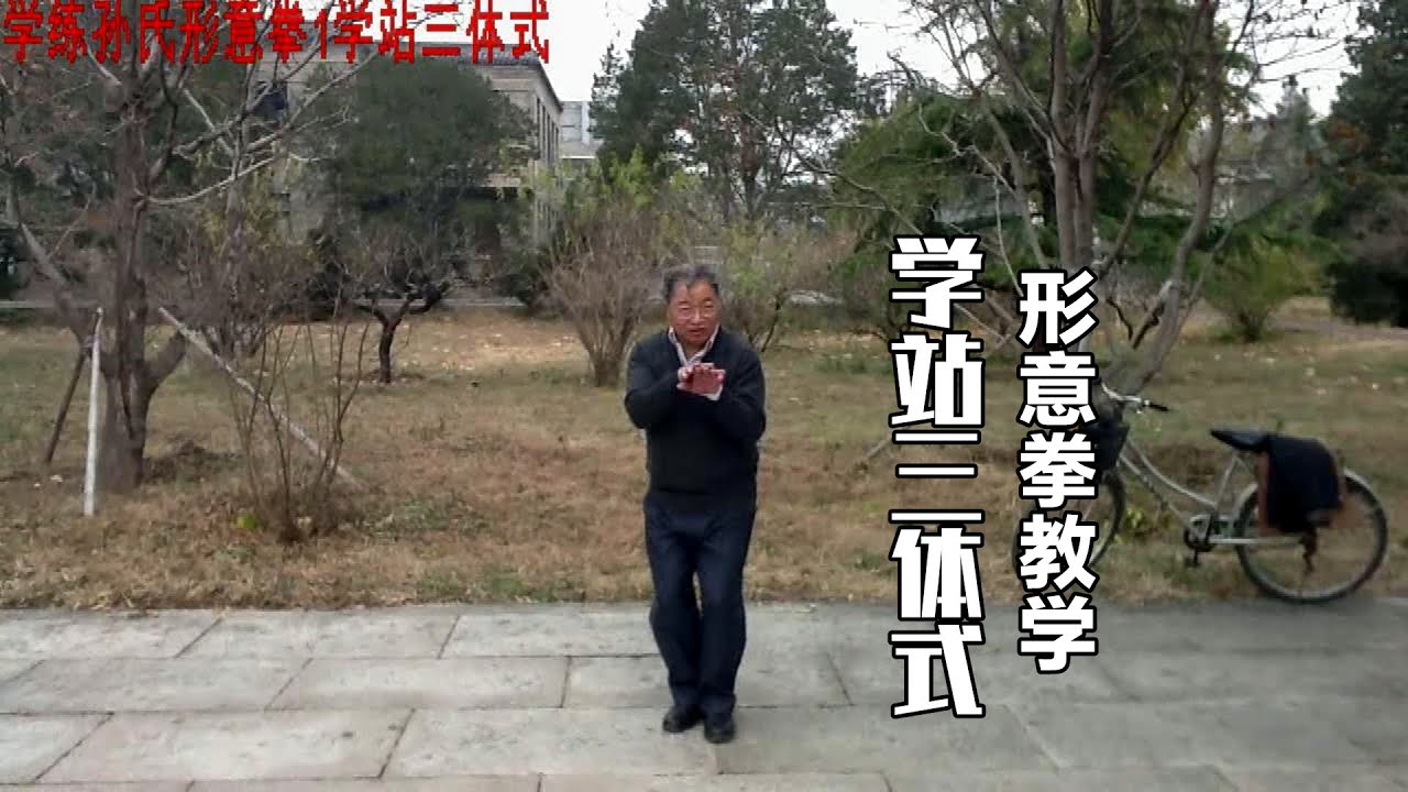 孙式形意拳教学 学站三体式（自得园拳社孙伟老师演示）