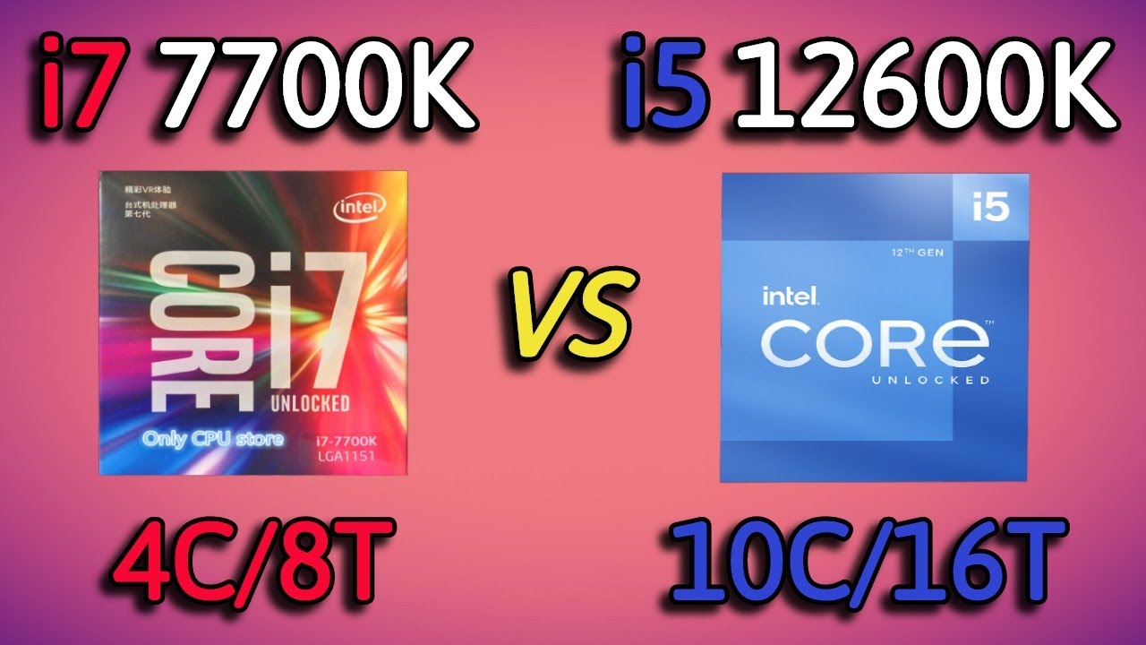 i5 12600K vs i7 7700K - Benchmark and test in 7 Games 1080p