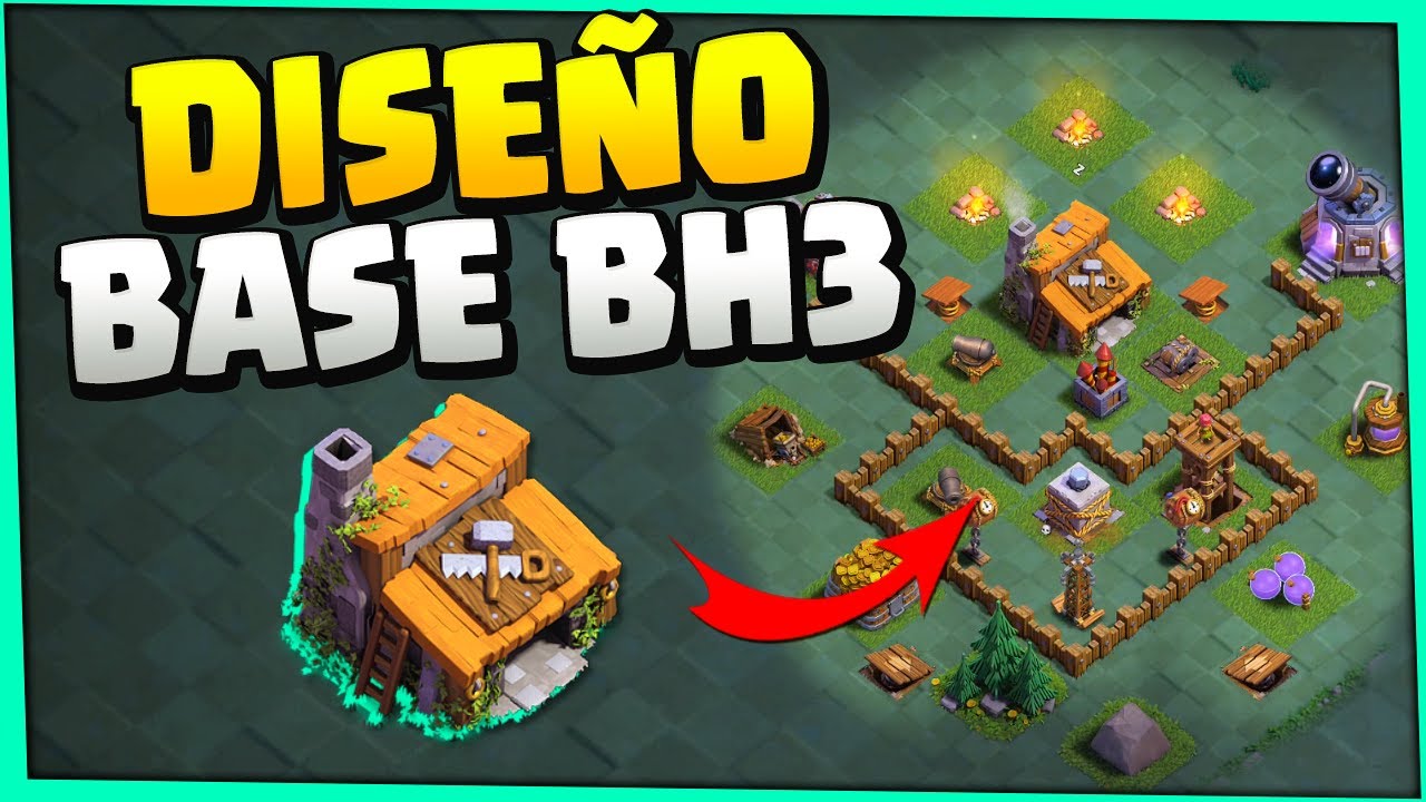 &iexcl;El MEJOR DISE&Ntilde;O de BASE del CONSTRUCTOR 3! Clash of Clans BH3