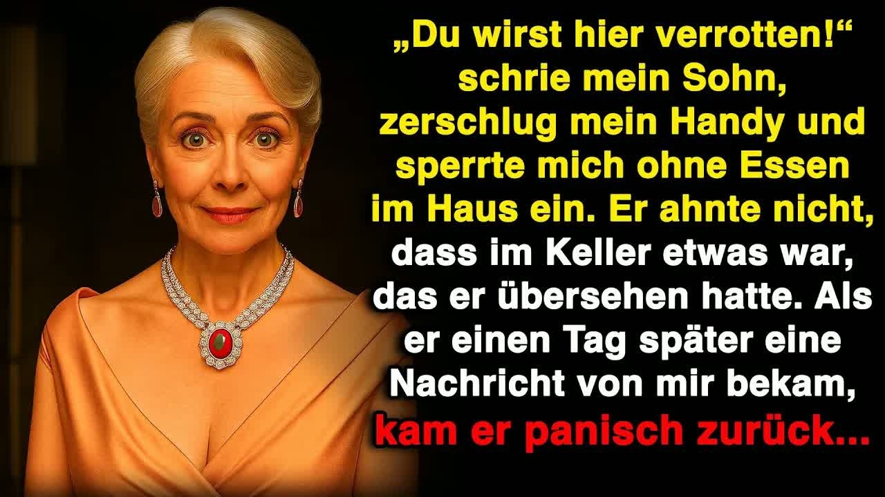 ＂Du wirst hier verrotten!＂ Mein Sohn sperrte mich ein ohne Wasser und fuhr mit ihr in Urlaub!