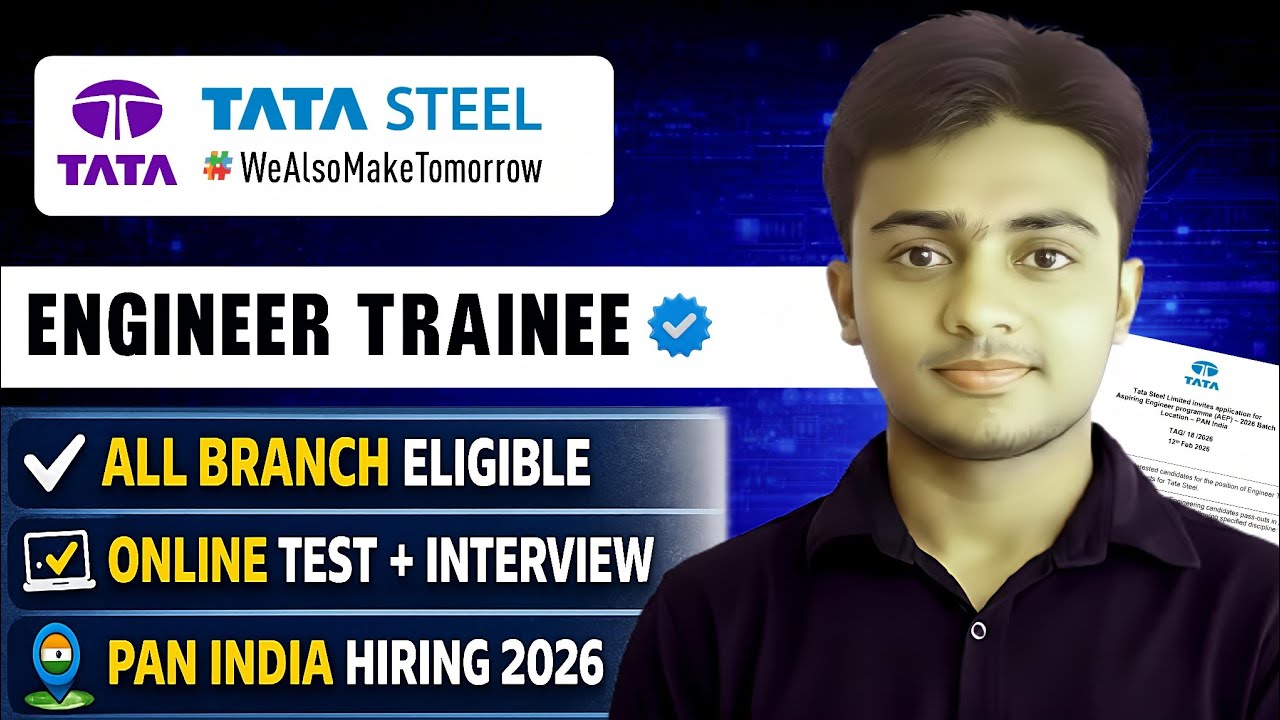 TATA Steel Recruitment 2026। Tata Steel AEP 2026। Engineer Trainee 2026। Tata Steel Vacancy 2026। 