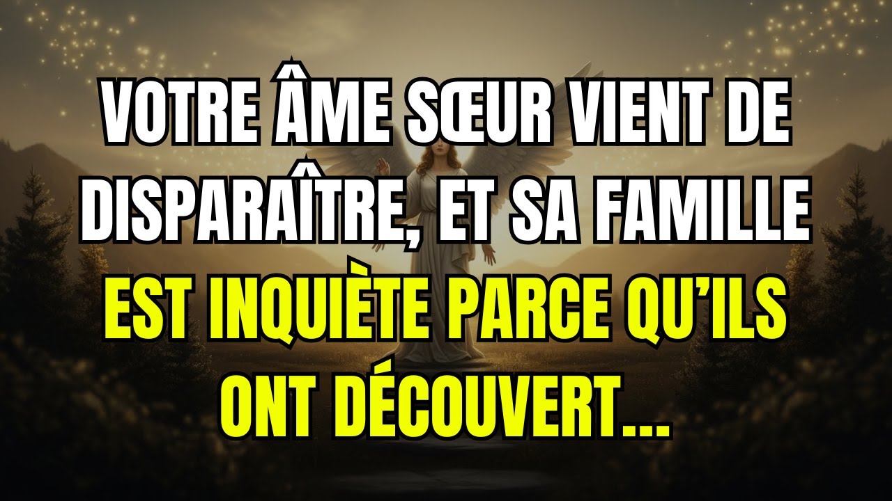 Votre âme sœur vient de disparaître, et sa famille est inquiète parce qu’ils ont découvert… Anges