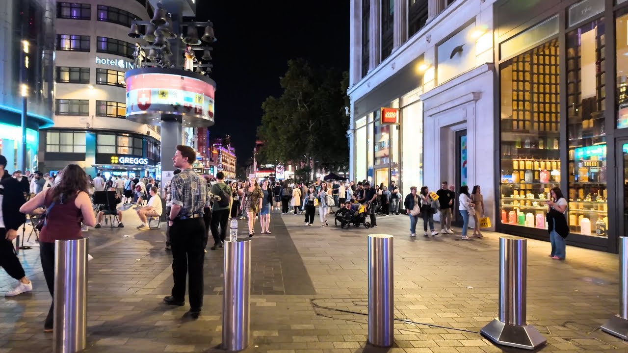London City Tour | Central London Night Walk Tour 4K