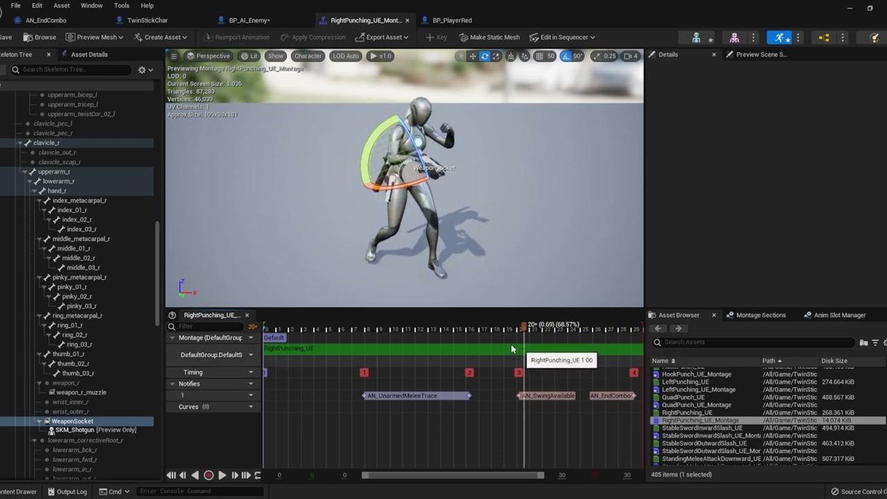 Setting up Melee animations, combos, Iframes