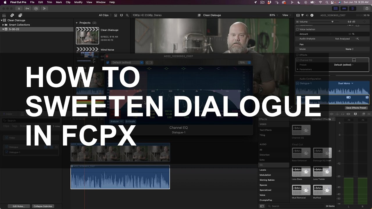 How to Sweeten Dialogue in Final Cut Pro X