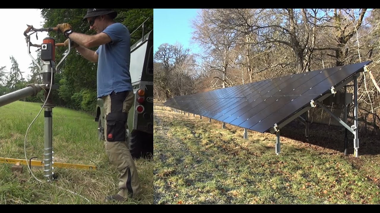 Oversized ground screw mounted home PV solar array!