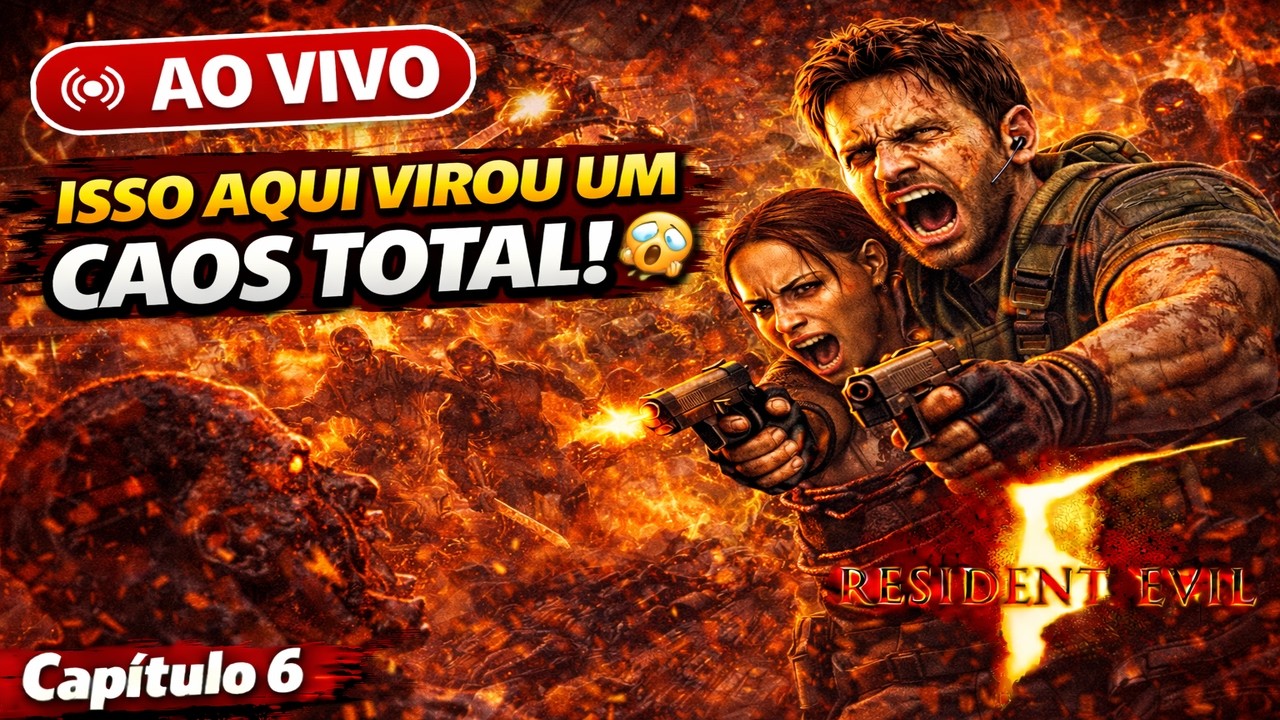 👉 🔴 AO VIVO: CADA VEZ PIOR… NÃO TEMOS PRA ONDE CORRER! | Resident Evil 5