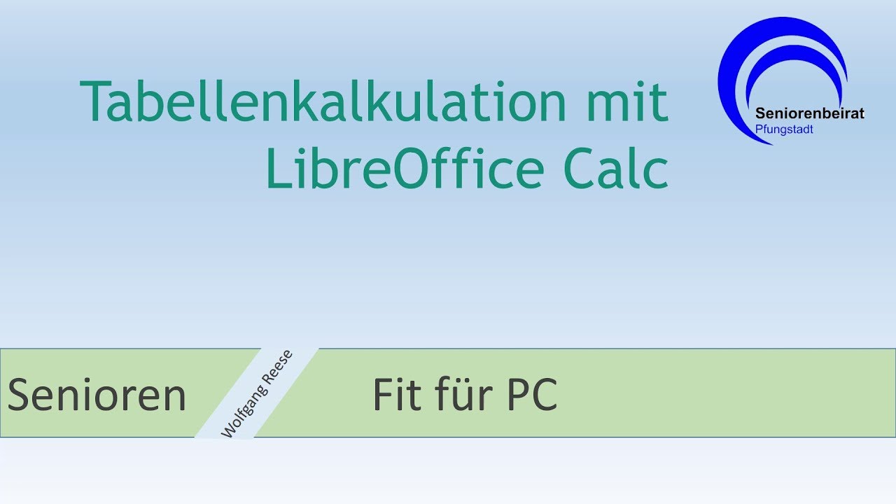 Tabellenkalkulation mit LibreOffice Calc