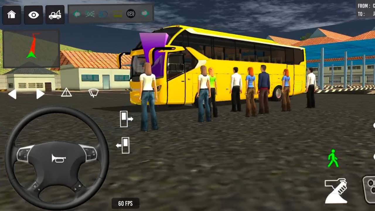 Indonesia Coach bus driving | Euro bus simulator 2025 Android gameplay #game 1 Part 1