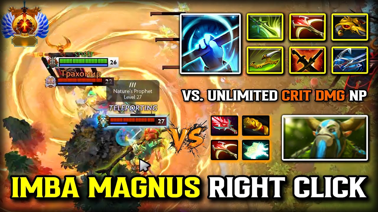 IMBA Right Click Carry Magnus | Сборка с полной скоростью атаки против Медузы с неограниченным кр...