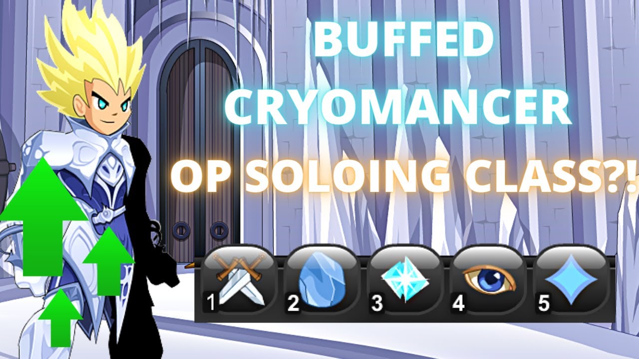 AQW BUFFED CRYOMANCER CLASS REVIEW - OP SOLO DPS