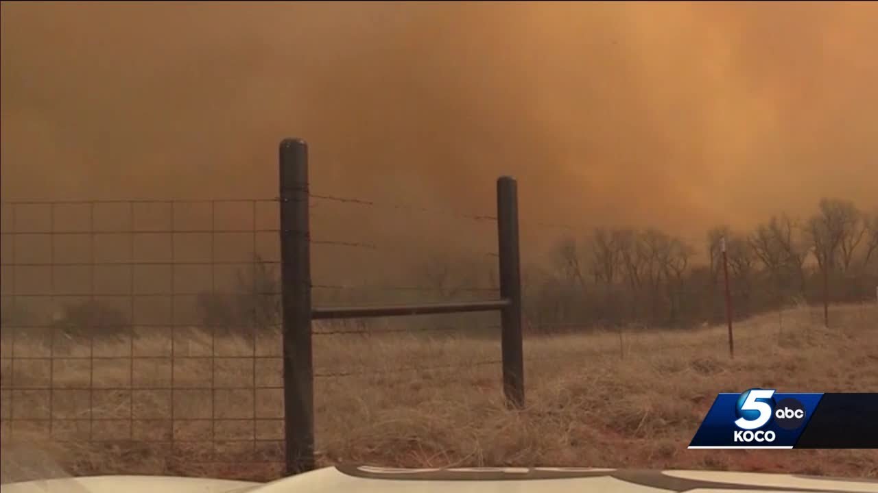 Oklahoma fire risk continues after day of evacuations, devastating wildfires