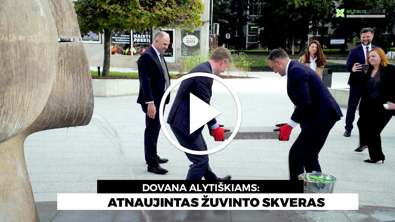 Dovana alytiškiams: atnaujintas Žuvinto skveras