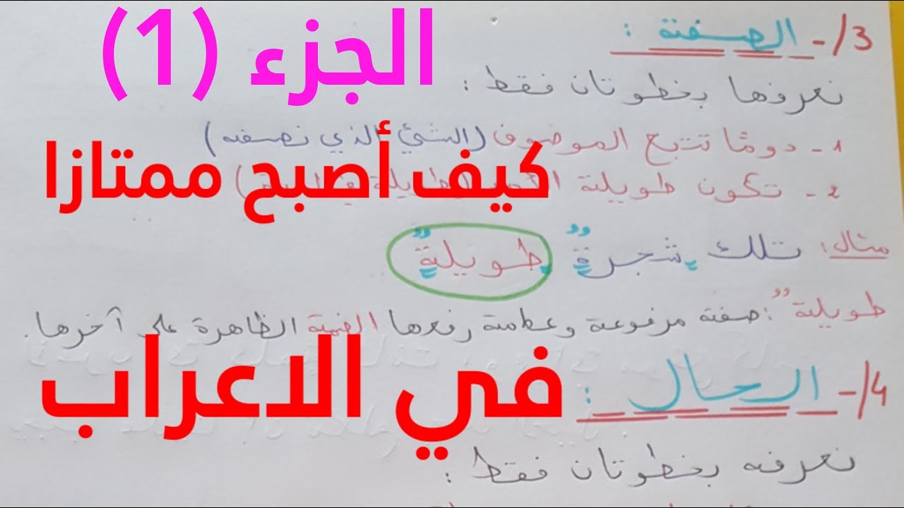 لغة عربية|سنوات الابتدائي و المتوسط: حيل و طرق سهلة و رائعة للاعراب الصحيح 100% (الجزء1) بالتطبيق