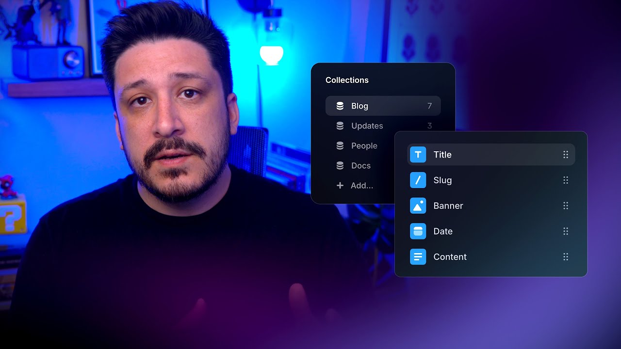 Понимание коллекций, элементов и полей CMS в Framer (Урок CMS 2)