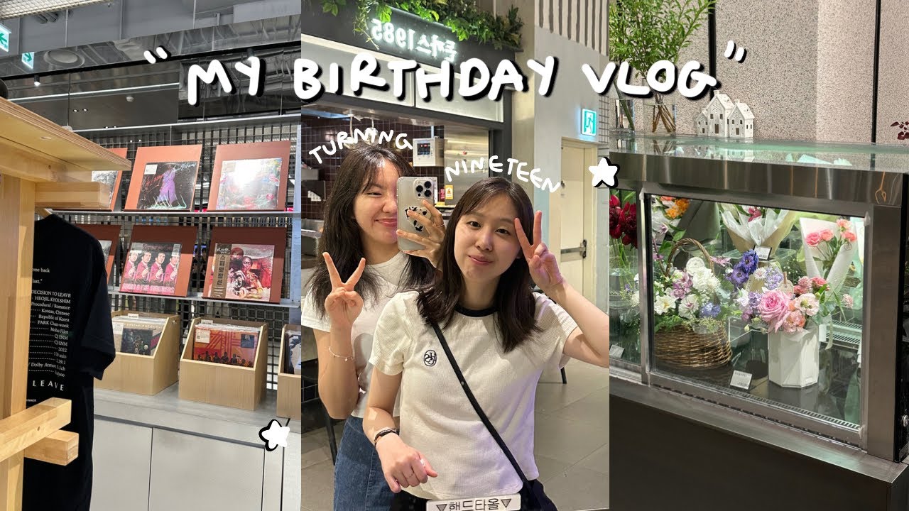 birthday vlog in korea🎂⭐️| going to music bank, the hyundai seoul, eggslut & what i ate (a lot)