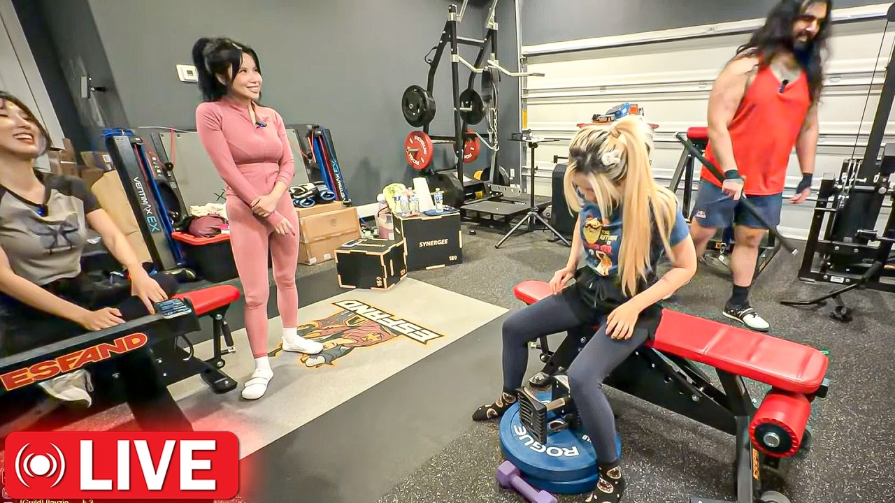 Workout Stream w/ MiaMakesMusic Hachubby and NotDebPark | Esfand Live 03/09/2026