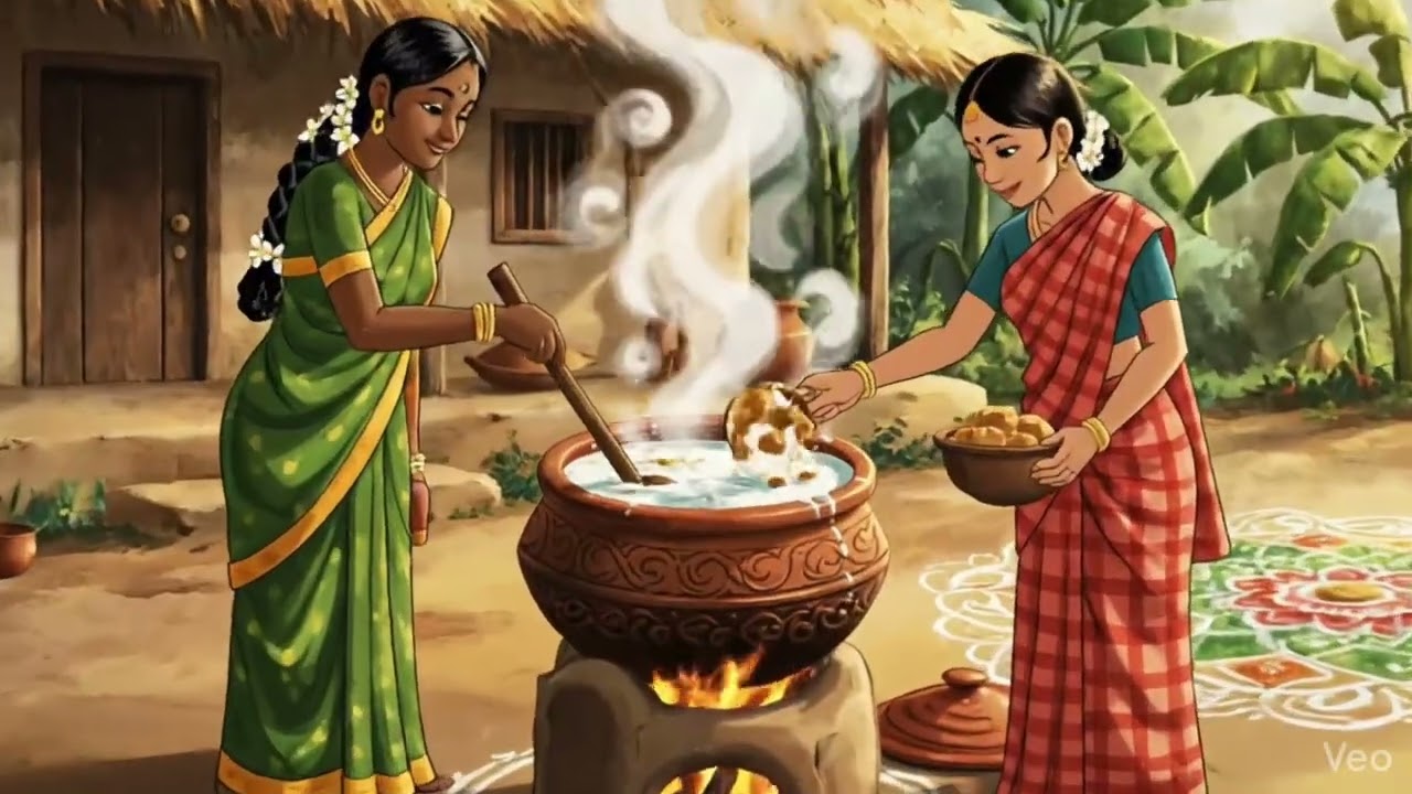 A glimpse of pongal celebration in south indian tamil village #pongal #tamiltradition 