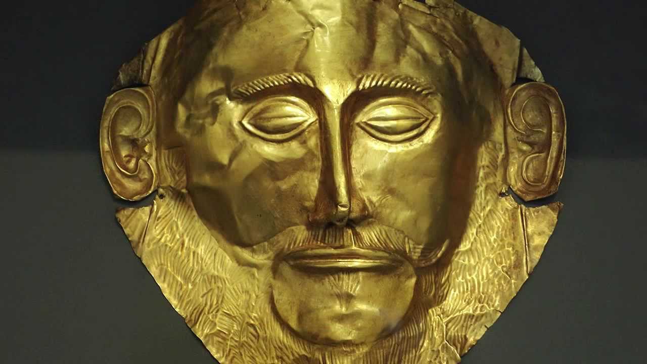 Maska Agamemnona, Mykeny, ok. 1550-1500 p.n.e.