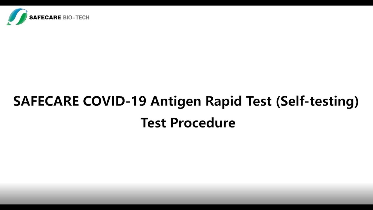 How to use TGA approved SAFECARE COVID-19 Antigen Rapid Test at home?