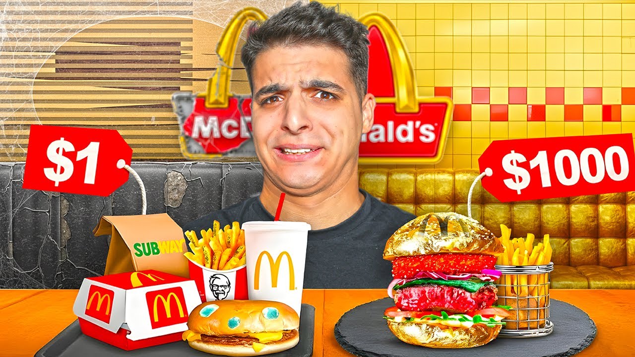 Am Testat Cel Mai Ieftin Vs Cel Mai Scump Produs la Fiecare Fast Food