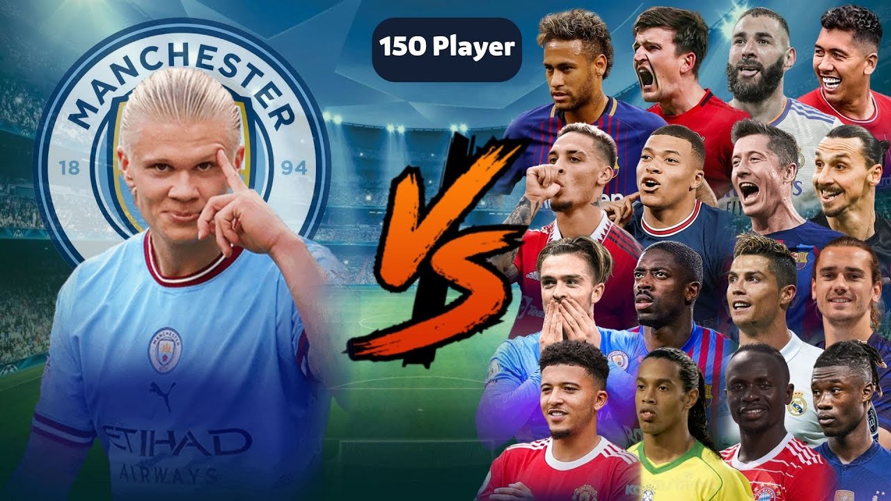 Haaland 🆚 150 Player🔥💪(Ronaldo-Messi-Mbappe-Neymar) •8 Minutes•
