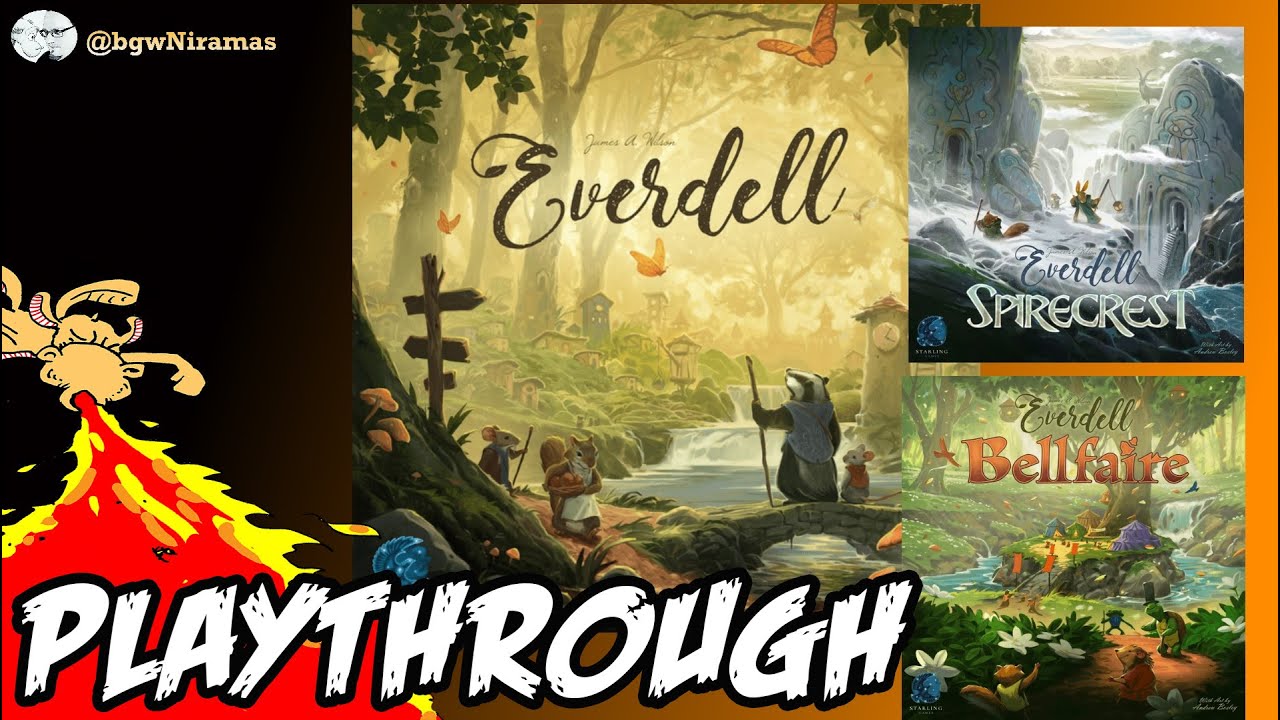 Everdell: Spirecrest + Bellfaire - Solo Playthrough - with Mats