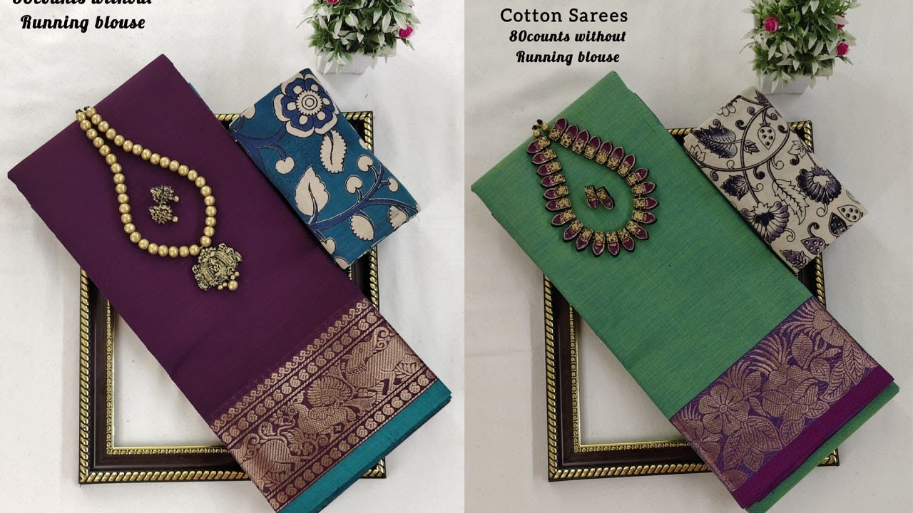 Chettinad Cotton Sarees |🍁 100% Pure 80 Count Chettinad Cotton Saree 🍁