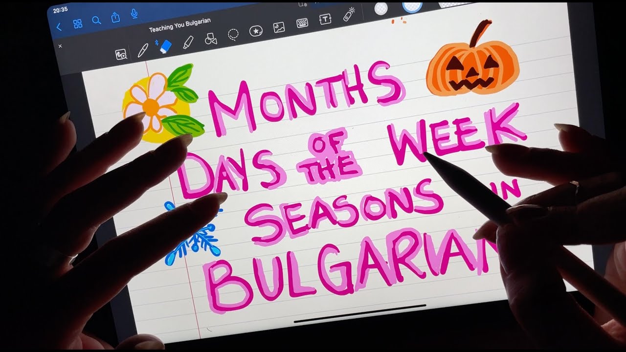 iPad ASMR Teaching You Bulgarian ✨ The Months, Seasons, Days of the Week ✨