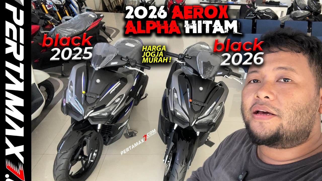 ADU Yamaha AEROX ALPHA Hitam Abu 2026 VS Hitam Biru 2025 Bagus Mana 155 VVA Black MAXi #aeroxalpha