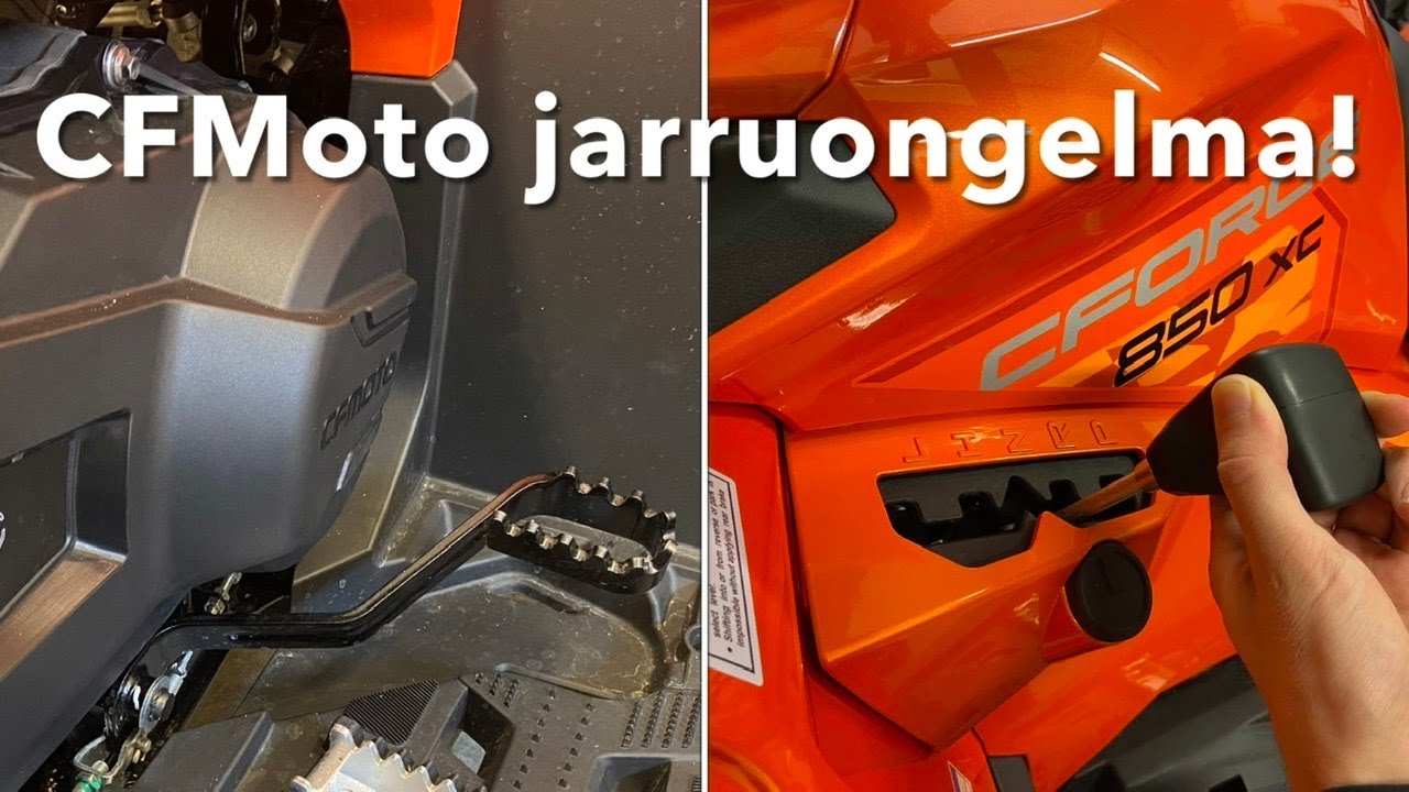 CFMoto jarru-ongelman korjaus ja vaihdekepin lukituksen poisto!