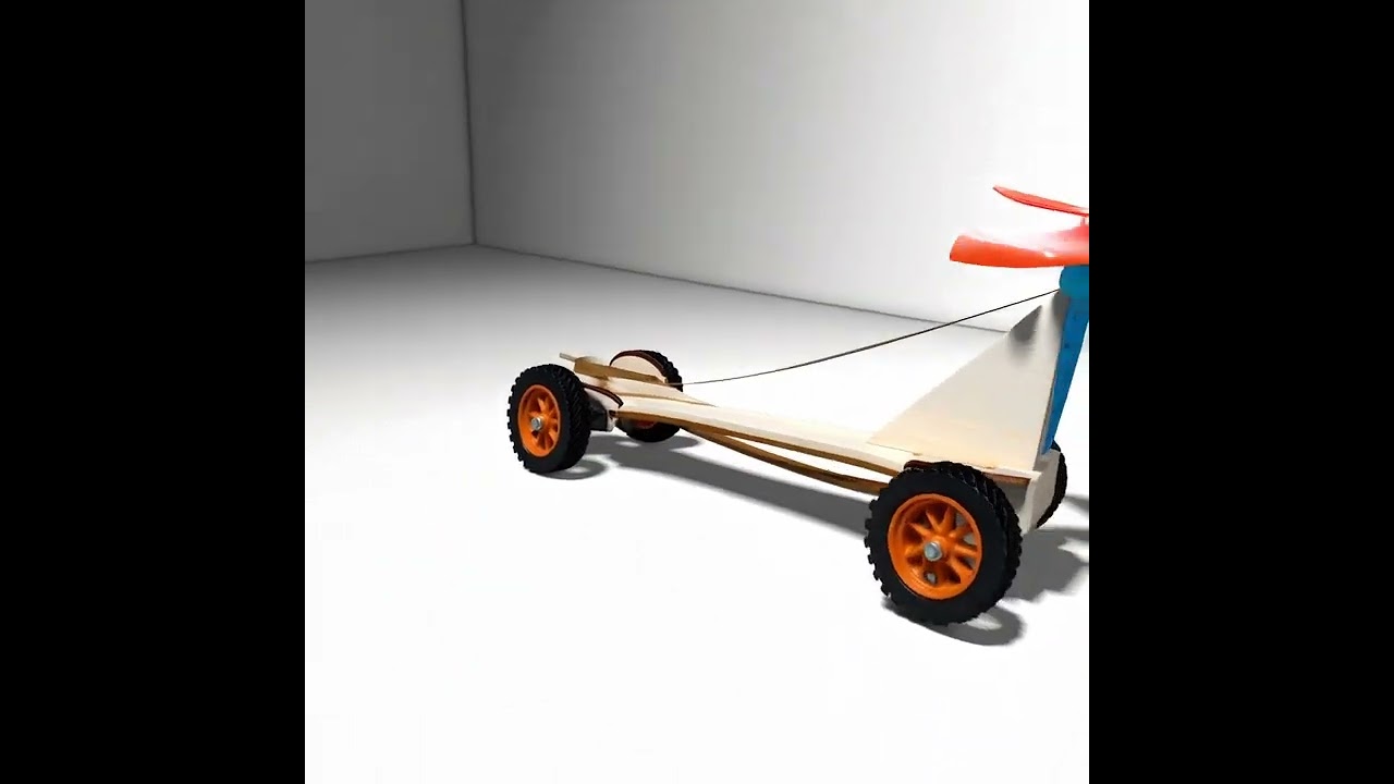 DIY Rubber Band-Powered Car &ndash; Hands-On Science Assembly Kit | LGPW066 #educationaltoys