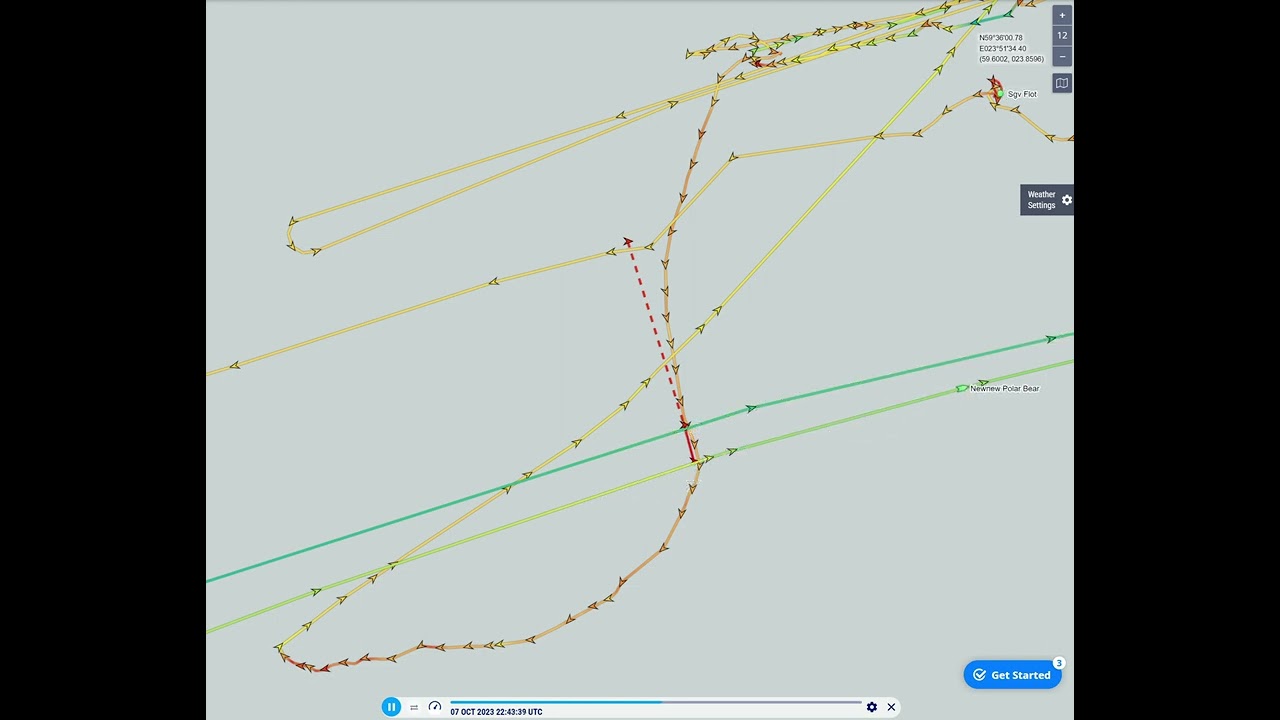 The mystery of Otso. Original close-in capture from Marinetraffic