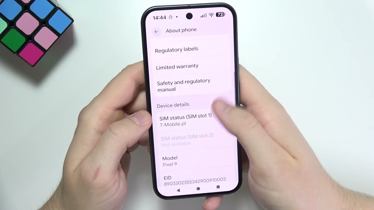 Pixel 10a: Как найти номер IMEI