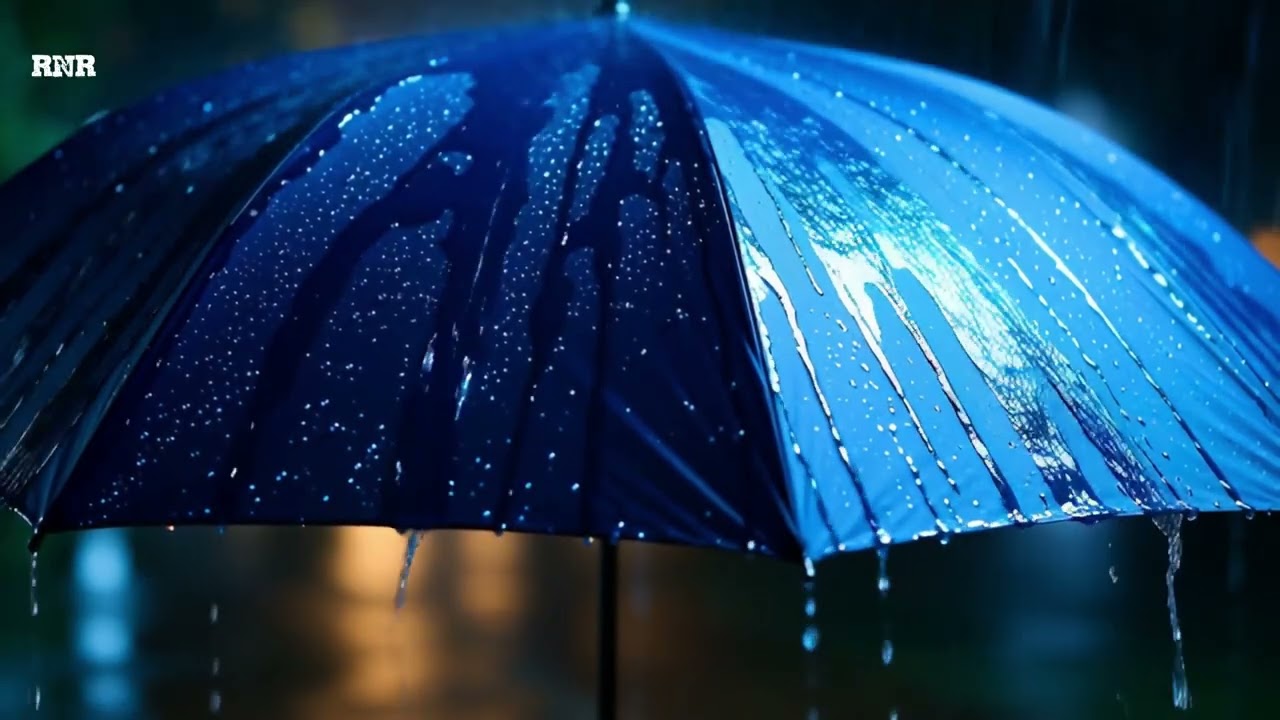 2HRS of Rain on Umbrella Sound 🌧️☂️ Deep Sleep, Relaxation, Study & Stress Relief ASMR Rain