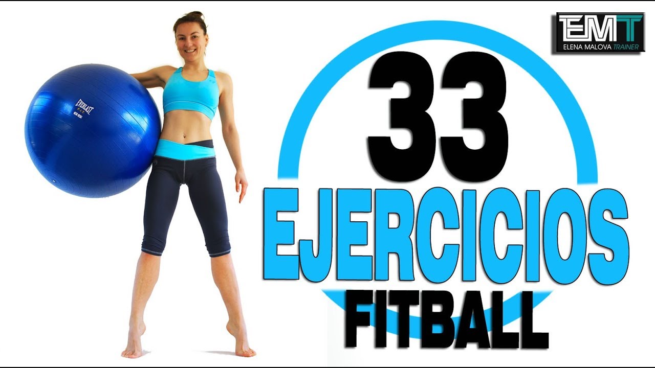 33 ejercicios con PELOTA SUIZA - BALON - FIT BALL 💣| MalovaElena