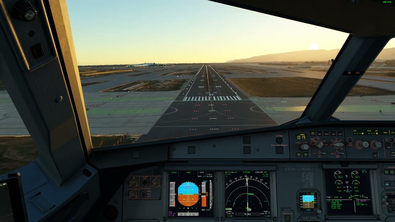 Sunset Arrival into Barcelona (LEBL) | Fenix A320 | MSFS