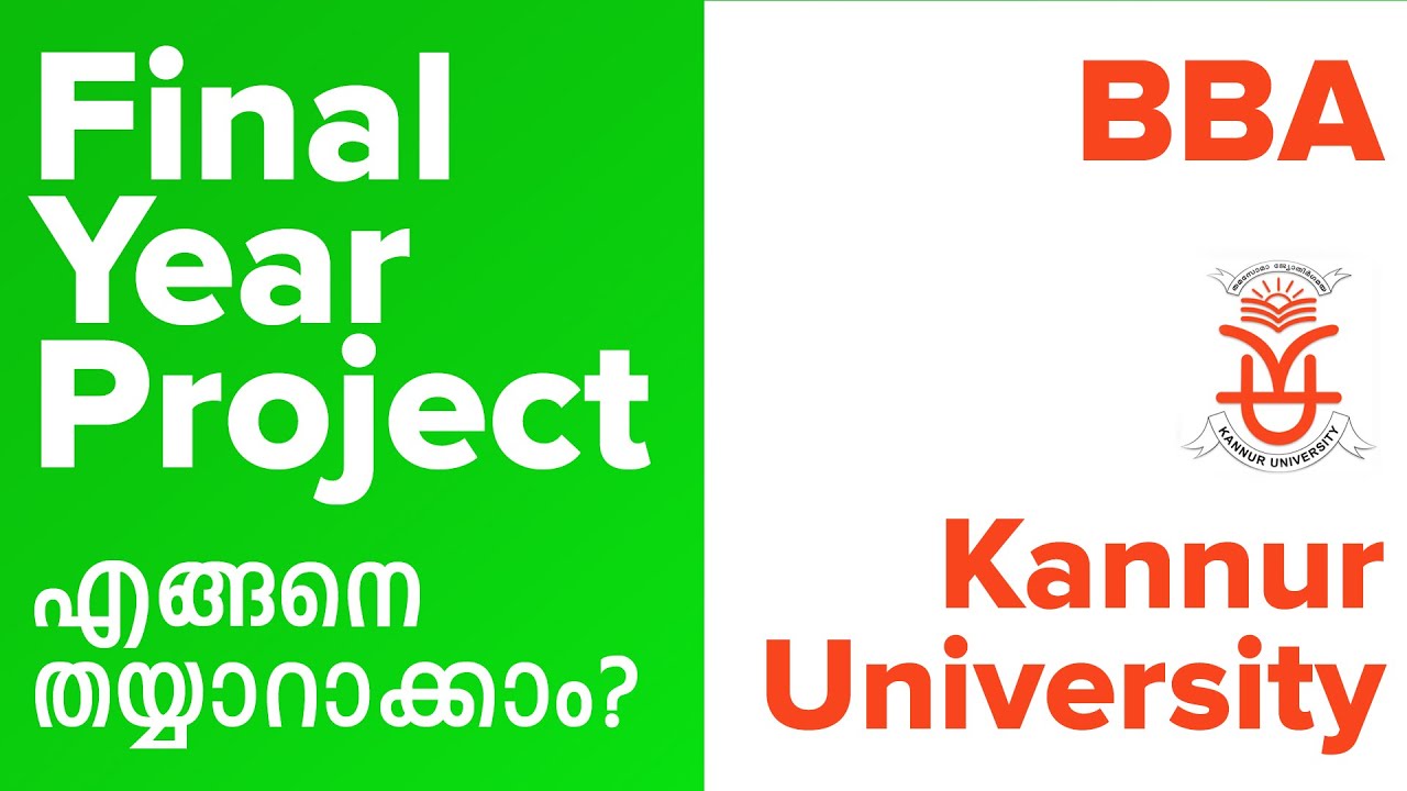BBA I Kannur University I Final Year Project എങ്ങനെ ചെയ്യാം? I No.1 PG Coaching